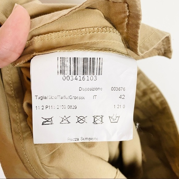 Piazza Sempione Brigitte Cropped Pants Tan Khaki‎ - Picture 7 of 8